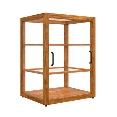 Koolmore KM-BDW-25L 21" W Light-Wood Finish with 3-Tier Tempered-Glass Shelves Bakery Display Case
