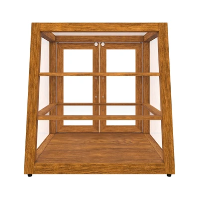 Koolmore KM-BDW-21SLL 3.5 Cu. Ft. Ash Wood Frame with Tempered Glass Panels 3 Shelves Slanted Bakery Display Case