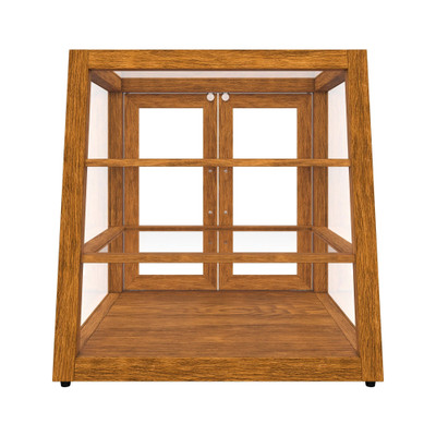 Koolmore KM-BDW-21SLL 3.5 Cu. Ft. Ash Wood Frame with Tempered Glass Panels 3 Shelves Slanted Bakery Display Case