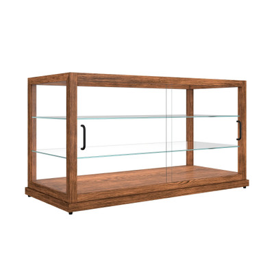 Koolmore KM-BDW-44D 44" W Dark-Wood Finish with 3-Tier Tempered-Glass Shelves Bakery Display Case