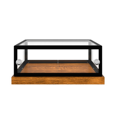 Koolmore KM-BDW-20MUF 20" W Black Squared Glass Full Service Muffin and Cake Display Case