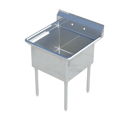Sapphire Manufacturing SMS2020 25" W x 25.5" D x 44.25" H Stainless Steel 18 Gauge 1-Compartment Sink