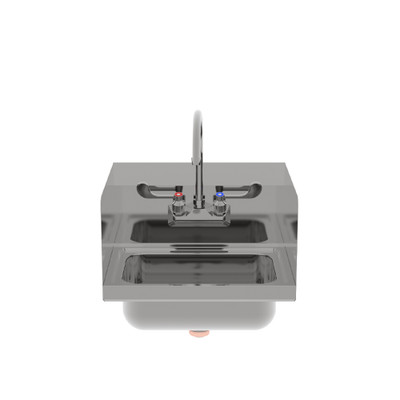 Atosa SH17SD Mixrite 17" W 18 Ga 304 Stainless Steel with 6" Backsplash Wall Mount 1-Compartment Hand Sink