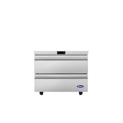 Atosa AUR36D2 9 Cu. Ft. Stainless Steel 2 Drawers Undercounter Refrigerator - 115 Volts