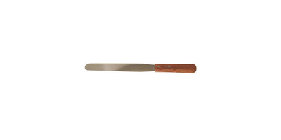 Omcan USA 80002 7.94" x 1.25" Stainless Steel Blade with Wood Handle Bakery Spatula