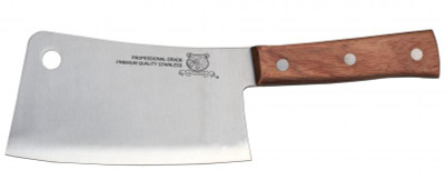 Omcan USA 10558 6" Stainless Steel Wood Handle Cleaver