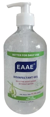 Omcan USA 46669 500 mL. Clear Bottle Gel Hand Sanitizer