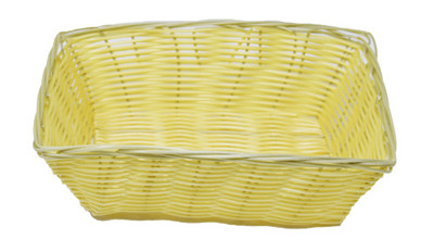 Omcan USA 47198 9.5″ D x 6.25″ W x 2.75" H Rectangular Natural Woven Basket
