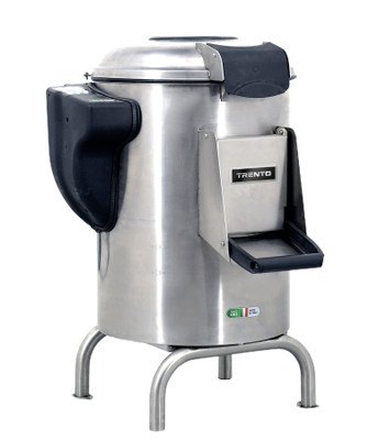Omcan USA 47055 66.1 Lbs. Capacity 700 Potatoes Per Hour Production Stainless Steel Potato Peeler - 220 Volts