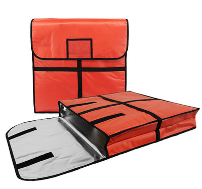 Omcan USA 40649 22" x 22" Red Artificial Leather Pizza Bag