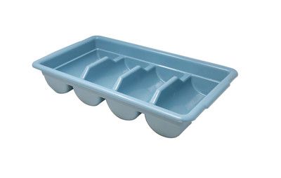 Omcan USA 40401 Gray Plastic 4 Compartment Cutlery Holder