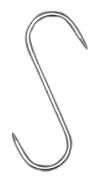 Omcan USA 10508 60 mm x 3 mm Stainless Steel S Hook
