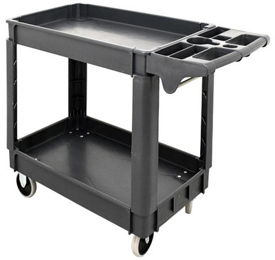 Omcan USA 47152 39.8" D x 17.3" W Dark Gray Heavy-Duty Utility Cart