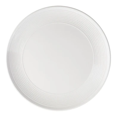 TableCraft Products 10496 13 1/8" White Round Melamine Pulito Collection Platter