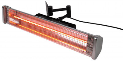Omcan USA 31432 19.68"L Single Lamp Electric Wall Mounted Patio Heater - 120 Volts 1-Ph