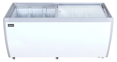 Omcan USA 46730 20 Cu. Ft. All White Exterior Ice Cream Display Chest Freezer - 115 Volts