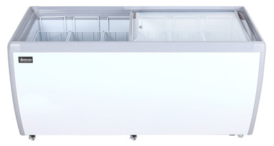 Omcan USA 46730 20 Cu. Ft. All White Exterior Ice Cream Display Chest Freezer - 115 Volts