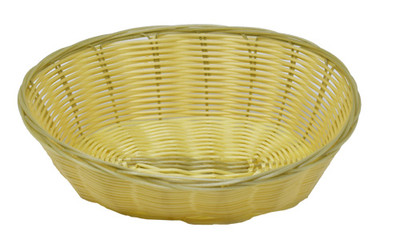Omcan USA 47197 9.5″ D x 6.25″ W x 2.75" H Oval Natural Woven Basket