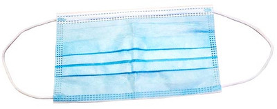 Omcan USA 46666 Standard 3 Layer Blue Disposable Face Mask