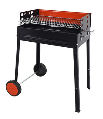 Omcan USA 47312 16.1" W Painted Steel Charcoal BBQ Grill