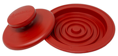 Omcan USA 48112 High-Impact Polystyrene Red Plastic Hamburger Patty Press