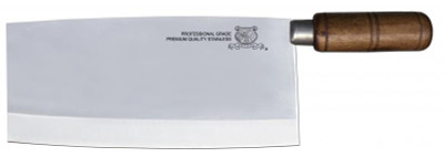 Omcan USA 10556 8.5" Stainless Steel Wood Handle Chines Cleaver
