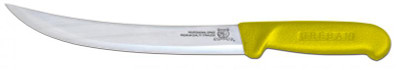 Omcan USA 12326 8" Stainless Steel Yellow Handle Curved Breaking Knife