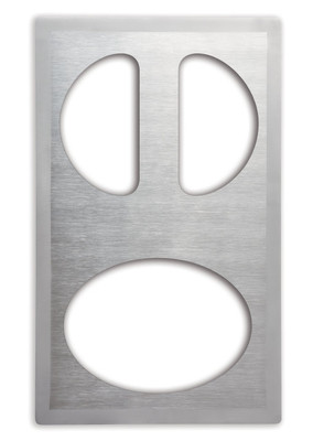 Vollrath 8240416 21.13" W x 12.75" D Stainless Steel Oval and Half Oval Miramar Template