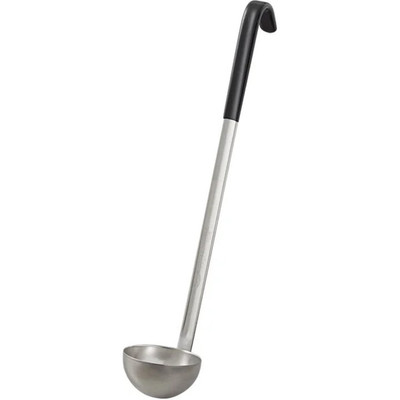 Vollrath 58033 3 Oz. 2 11/16" Bowl Dia. 12 5/8" Black Kool-Touch Handle Equipped with All-Natural Antimicrobial Ladle