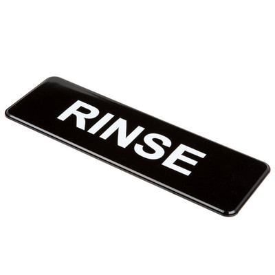 Vollrath 4522 3"H x 9"W Black Rinse Sign