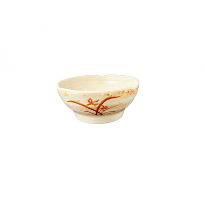 Thunder Group 3707 23 Oz. Gold Orchid Melamine Wave Soup Bowl