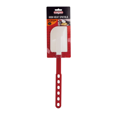 Chef Master 90213 13.5" L White Blade Red Handle Silicone and Nylon High Heat Spatula