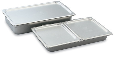 Vollrath 68020 20 3/4"W x 12 3/4"D Full Size Aluminum Flat Solid Handle Formed on End Cover-All