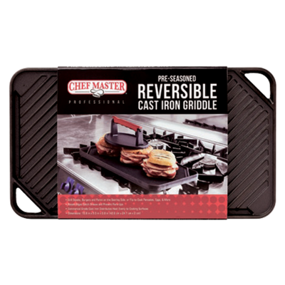 Chef Master 90202 Cast Iron Square Griddle