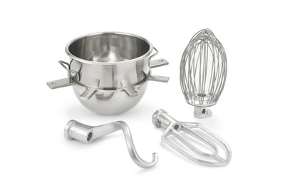 Vollrath 40781 30 Quart Stainless Steel Bowl Whisk Dough Hook & Beater Reducer Kit for 60 Quart Mixer