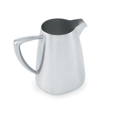 Vollrath 46308 9 Oz. Stainless Steel Triangular Body Design Hollow Tubular Handle Triennium Open Creamer
