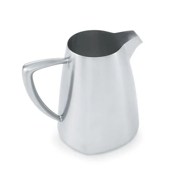 Vollrath 46308 9 Oz. Stainless Steel Triangular Body Design Hollow Tubular Handle Triennium Open Creamer