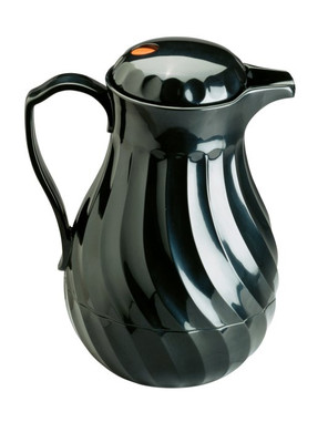 Vollrath 52122 10 Oz. Black Plastic SwirlServe Hot-N-Cold Beverage Server
