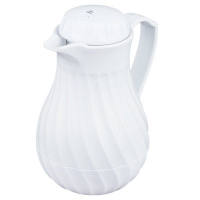 Vollrath 52124 10 Oz. White Plastic Tilt & Pour SwirlServe Beverage Server