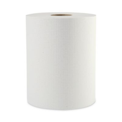 Essendant BWK6261B 1-Ply Bleached White Hardwound Paper Towels - 12 Roll per Carton
