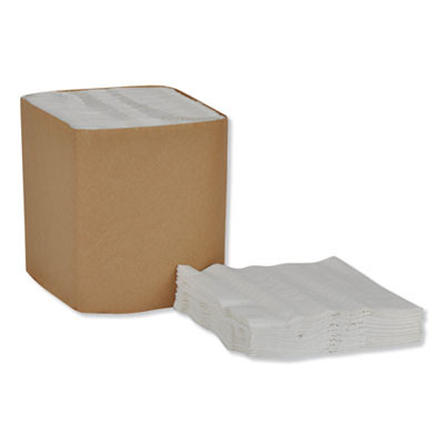 Essendant TRKN7141A 17" x 17" White Paper 1-Ply Universal Dinner Napkins - 4008 Each per Carton