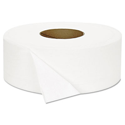 Essendant GENJRT1000 1000 Ft. White Septic Safe 2-Ply JRT Jumbo Bath Tissue - 12 Rolls per Carton