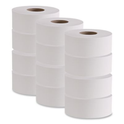 Essendant BWK410320 2-Ply White Soft Jumbo Roll Bathroom Tissue -12 Each per Carton