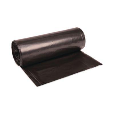 Essendant BWK434722BLK 56 Gal. Black Perforated Roll 19 Mic Thickness High-Density Can Liners - 150 Each per Carton