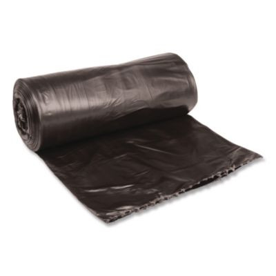 Essendant BWK3339H 33 Gal. Black Perforated Roll 0.5 Mic Thickness Low-Density Waste Can Liners - 200 Each per Carton