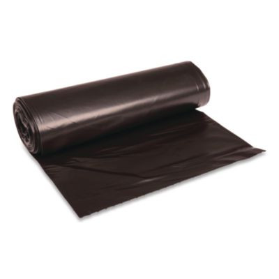 Essendant BWK521 45 Gal. Black Perforated Roll 1.6 Mil Thickness Recycled Low-Density Polyethylene Can Liners - 10 Rolls per Carton