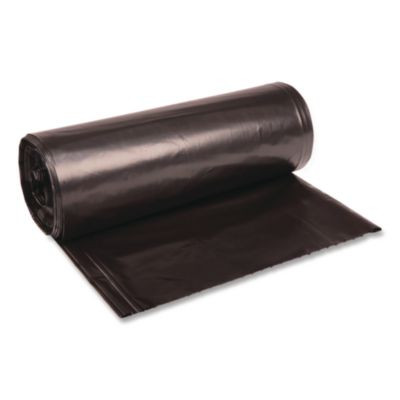 Essendant BWK526 60 Gal. Black Perforated Roll 1.8 Mil Thickness Recycled Low-Density Polyethylene Can Liners - 100 Each per Carton