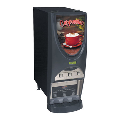BUNN 38600.0050 iMIX-3 Silver Series 4.5 Gal. Black Finish Automatic (3) 8 Lb. Hot Beverage Dispensers - 120 Volts