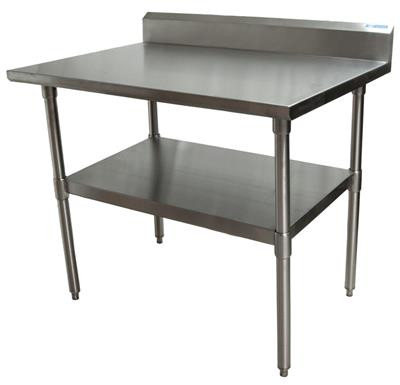 BK Resources CVTR5-4824 24" W x 48" D  Stainless Steel 16 Gauge Work Table
