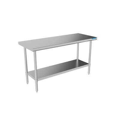 BK Resources CVT-6024 24" W x 60" D Flat Top Stainless Steel 16 Gauge Work Table